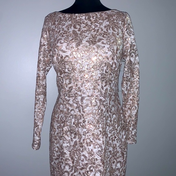 Xscape sequin dress long sleeve 14w - Picture 2 of 5